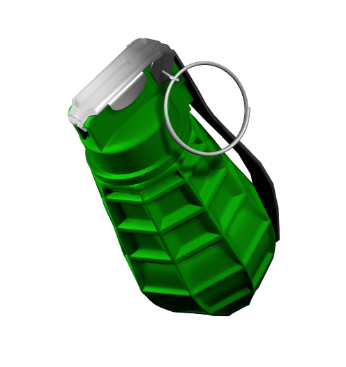 A green hand grenade