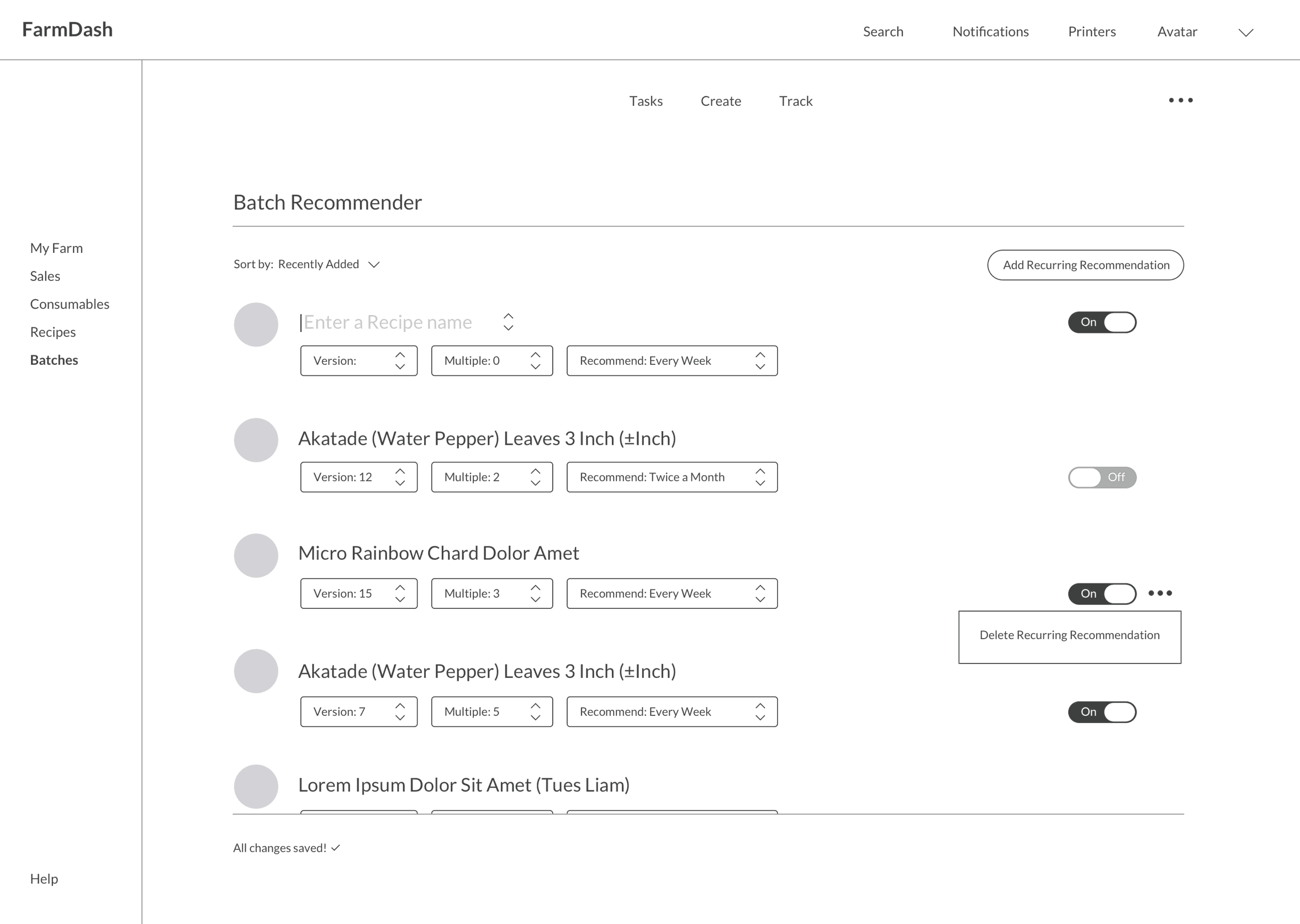 product design wireframe