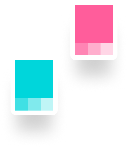 Pink and blue color palette